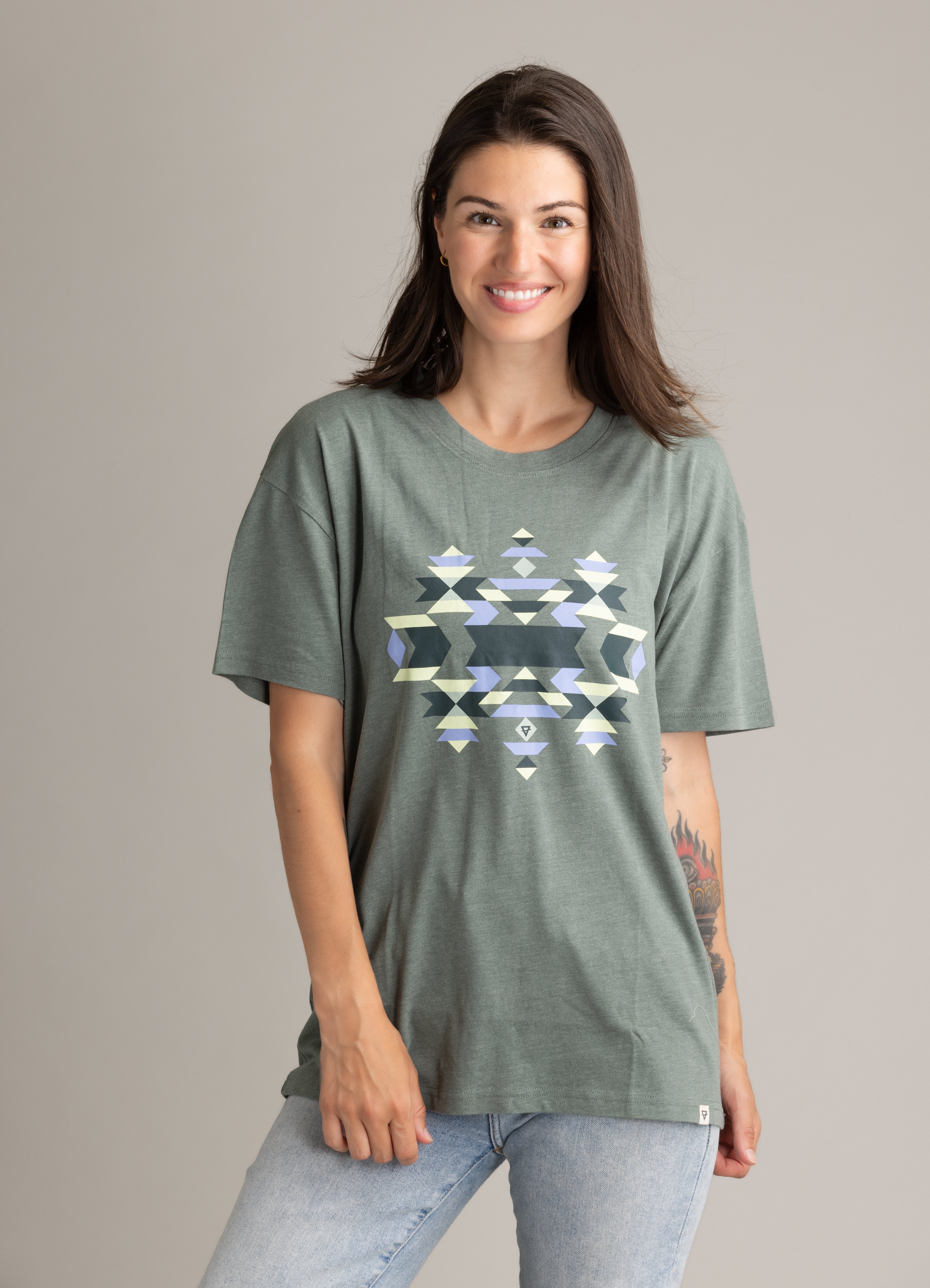 Women's Reagan Oversized Graphic Tee - Stonewashed  in Plus Size - LIV Outdoor