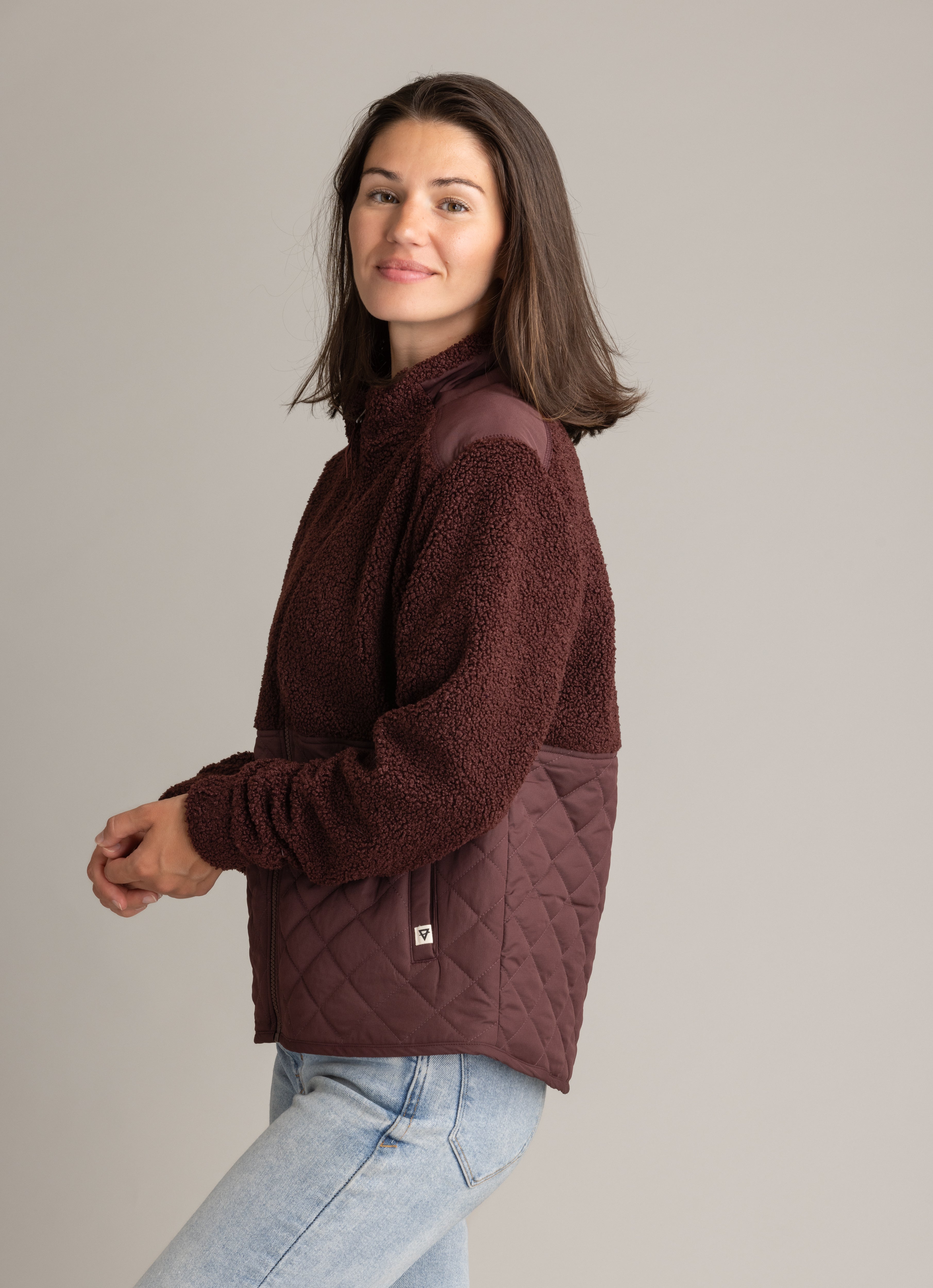 Women's Cori Full Zip Boucle Hybrid Jacket - LIV Outdoor