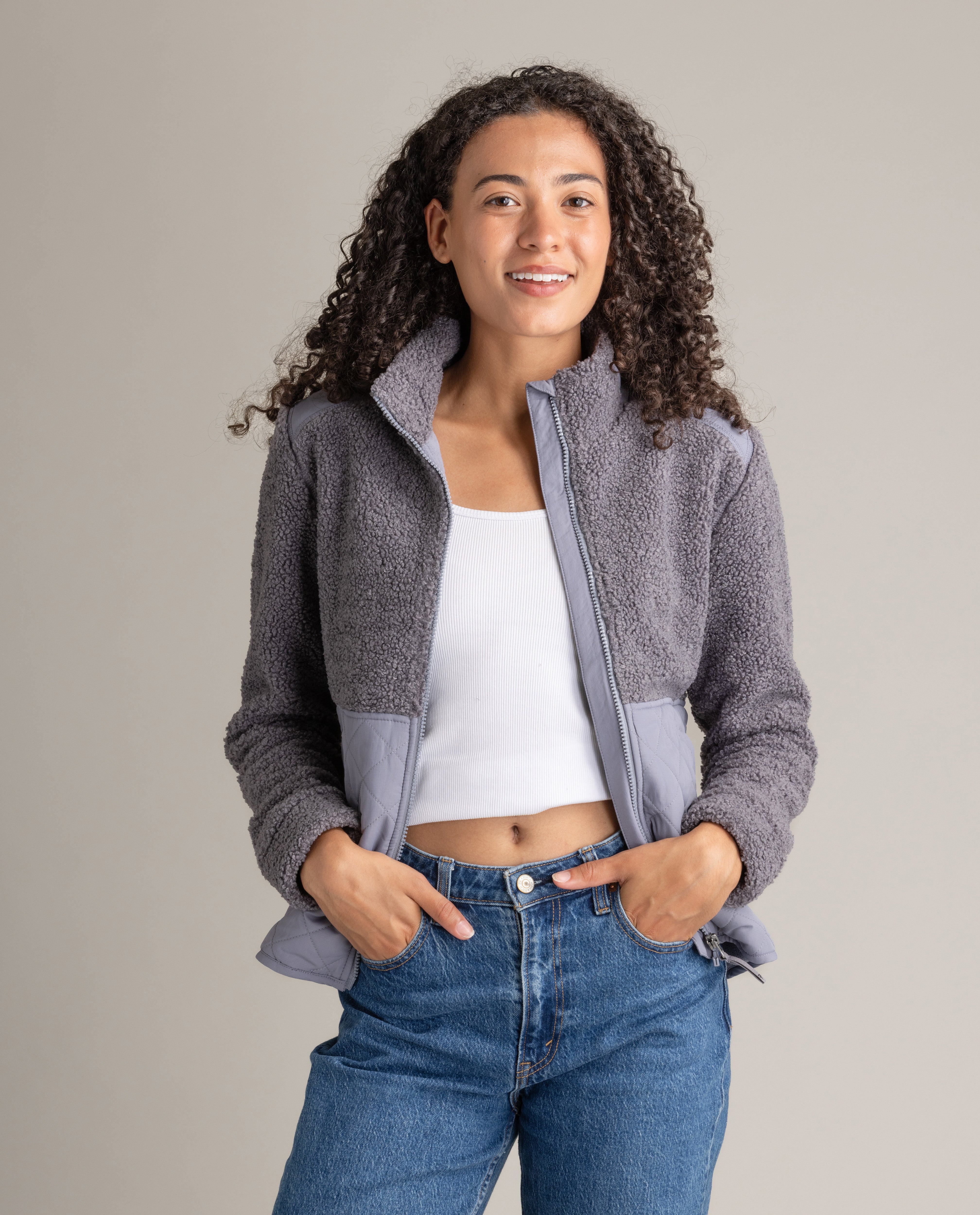 Women's Cori Full Zip Boucle Hybrid Jacket - LIV Outdoor