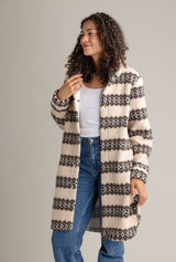 Women's Ainsley Long Sherpa Button Coat - LIV Outdoor