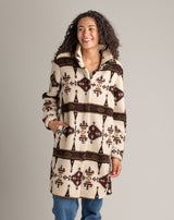 Women's Ainsley Long Sherpa Button Coat - LIV Outdoor