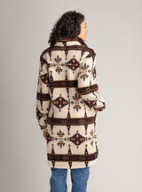 Women's Ainsley Long Sherpa Button Coat - LIV Outdoor