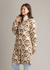 Women's Ainsley Long Sherpa Button Coat - LIV Outdoor