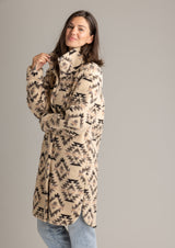 Women's Ainsley Long Sherpa Button Coat - LIV Outdoor