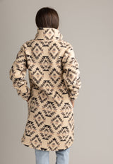 Women's Ainsley Long Sherpa Button Coat - LIV Outdoor