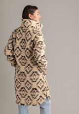 Women's Ainsley Long Sherpa Button Coat - LIV Outdoor