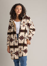Women's Ainsley Long Sherpa Snap-Front Jacket