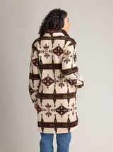 Women's Ainsley Long Sherpa Snap-Front Jacket