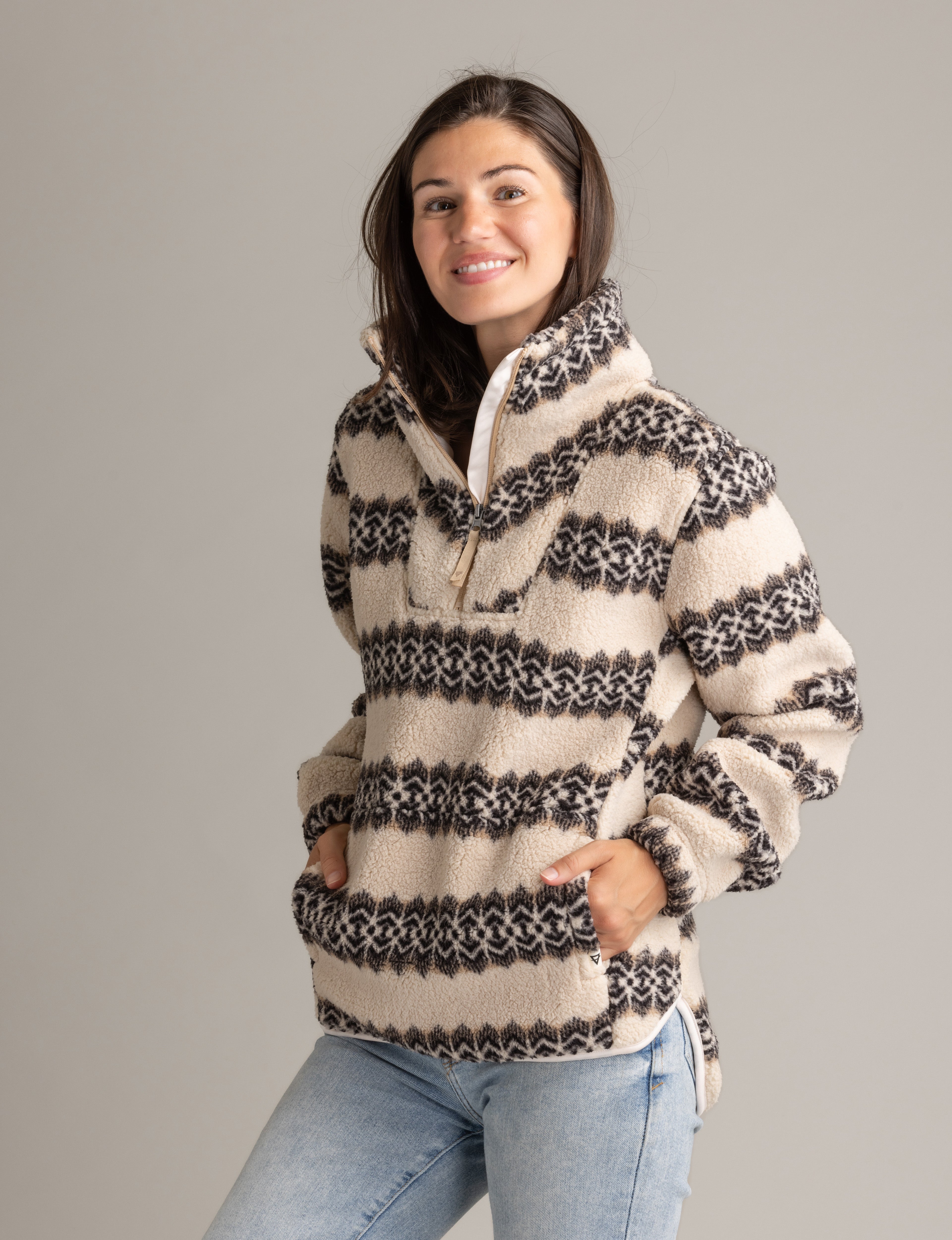 Women's Ainsley Plush Sherpa Pullover - LIV Outdoor