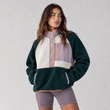 Women's Tara Jersey Lined Snap-Up Pullover - Multitone