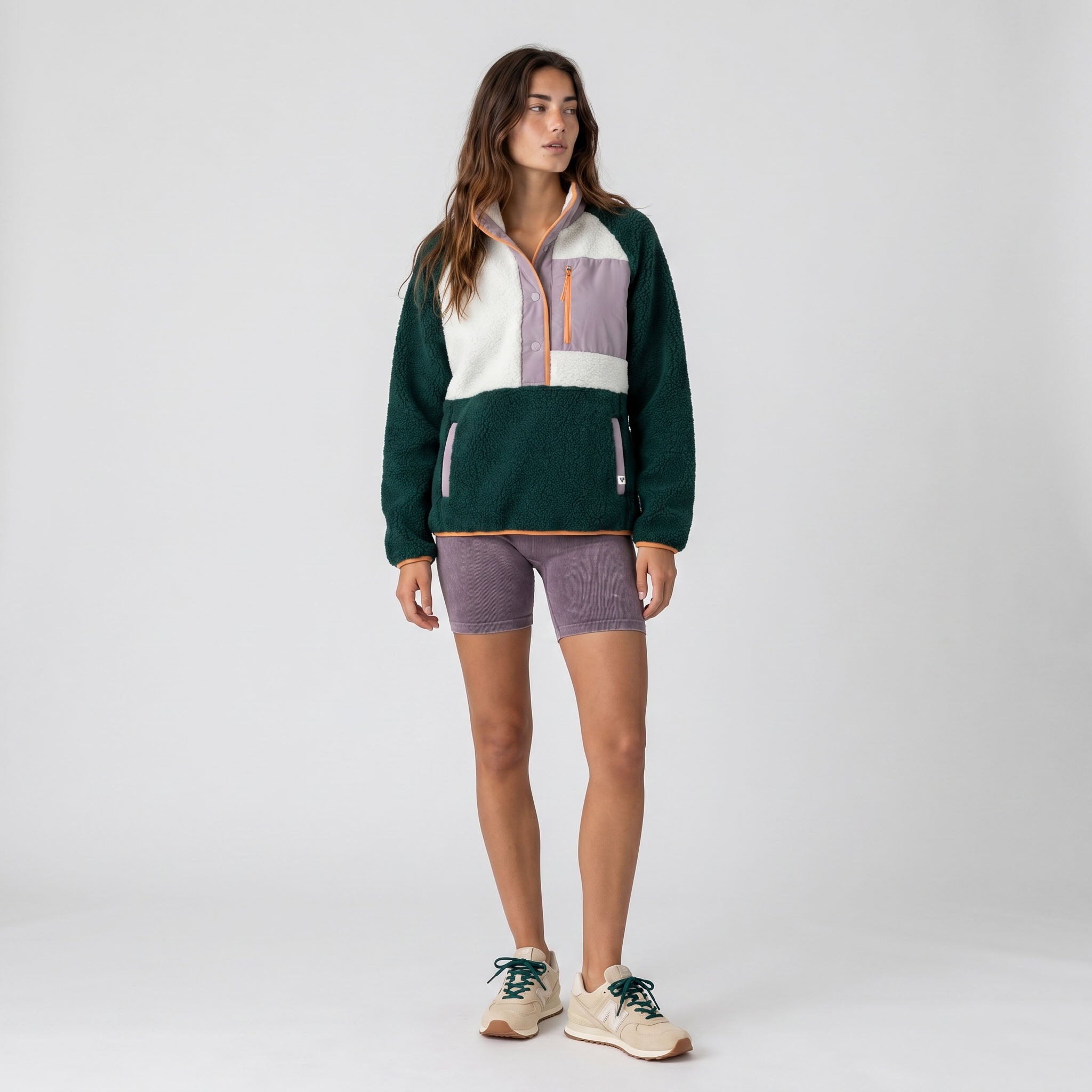Women's Tara Jersey Lined Snap-Up Pullover - Multitone
