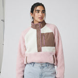 Women's Tara Jersey Lined Snap-Up Pullover - Multitone