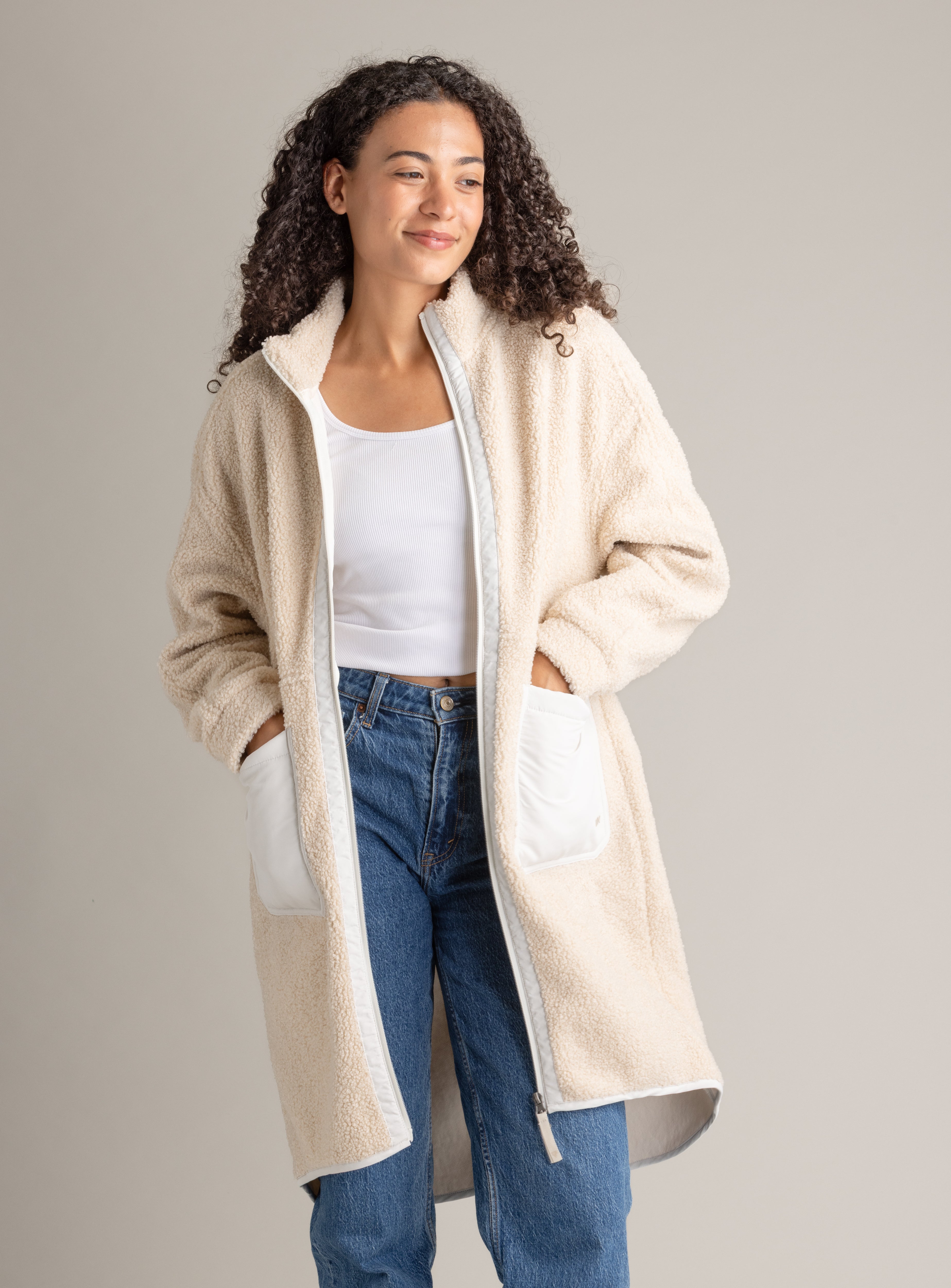 Women's Cori Boucle Long Coat - LIV Outdoor