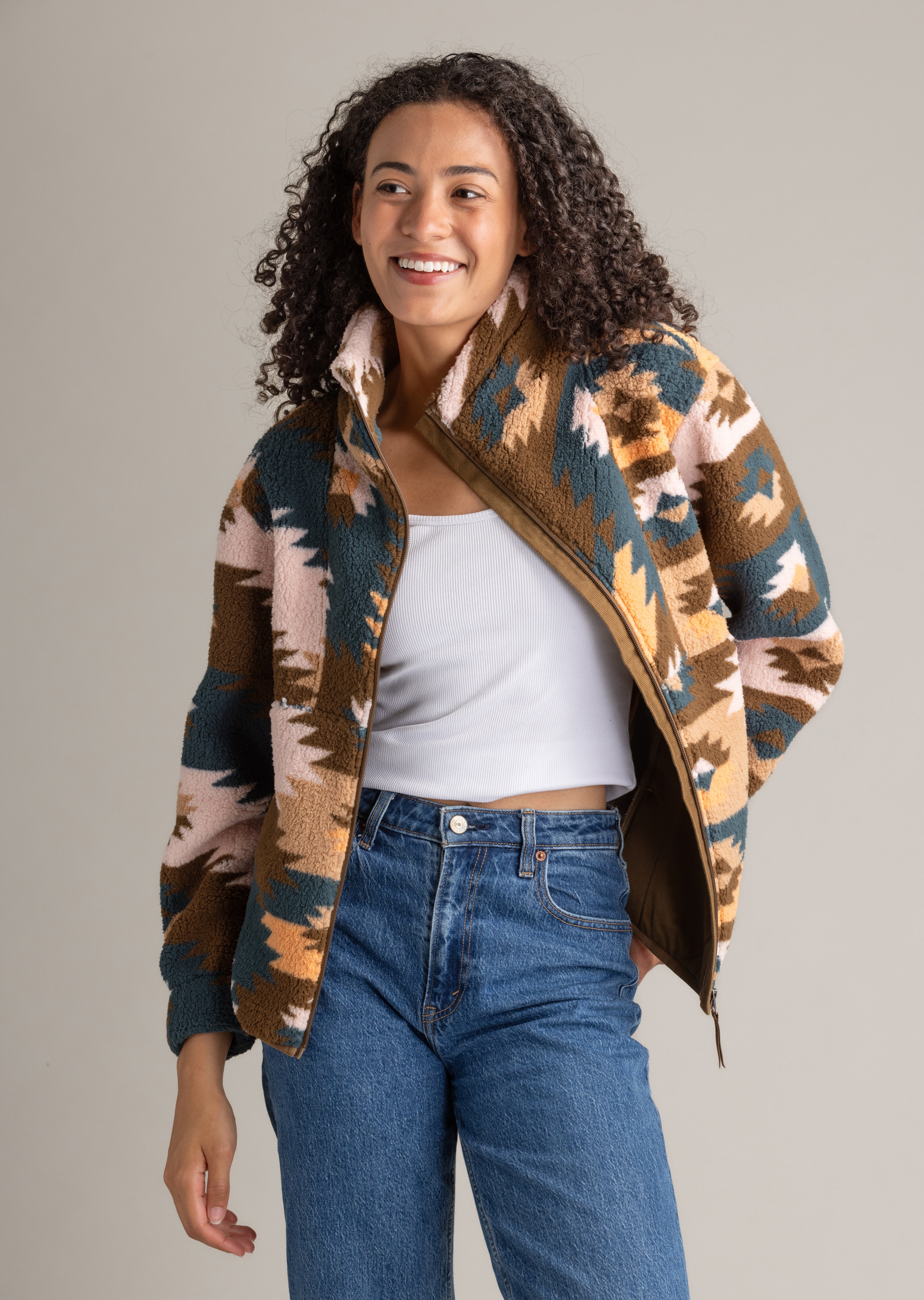 Women's Ainsley Full Zip Ultra Plush Sherpa Jacket - LIV Outdoor