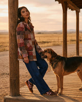 Women's LIV Outdoor Magnolia Bouclé Jacket featuring textured boucle fabric, tailored fit, and a classic collar for stylish warmth.