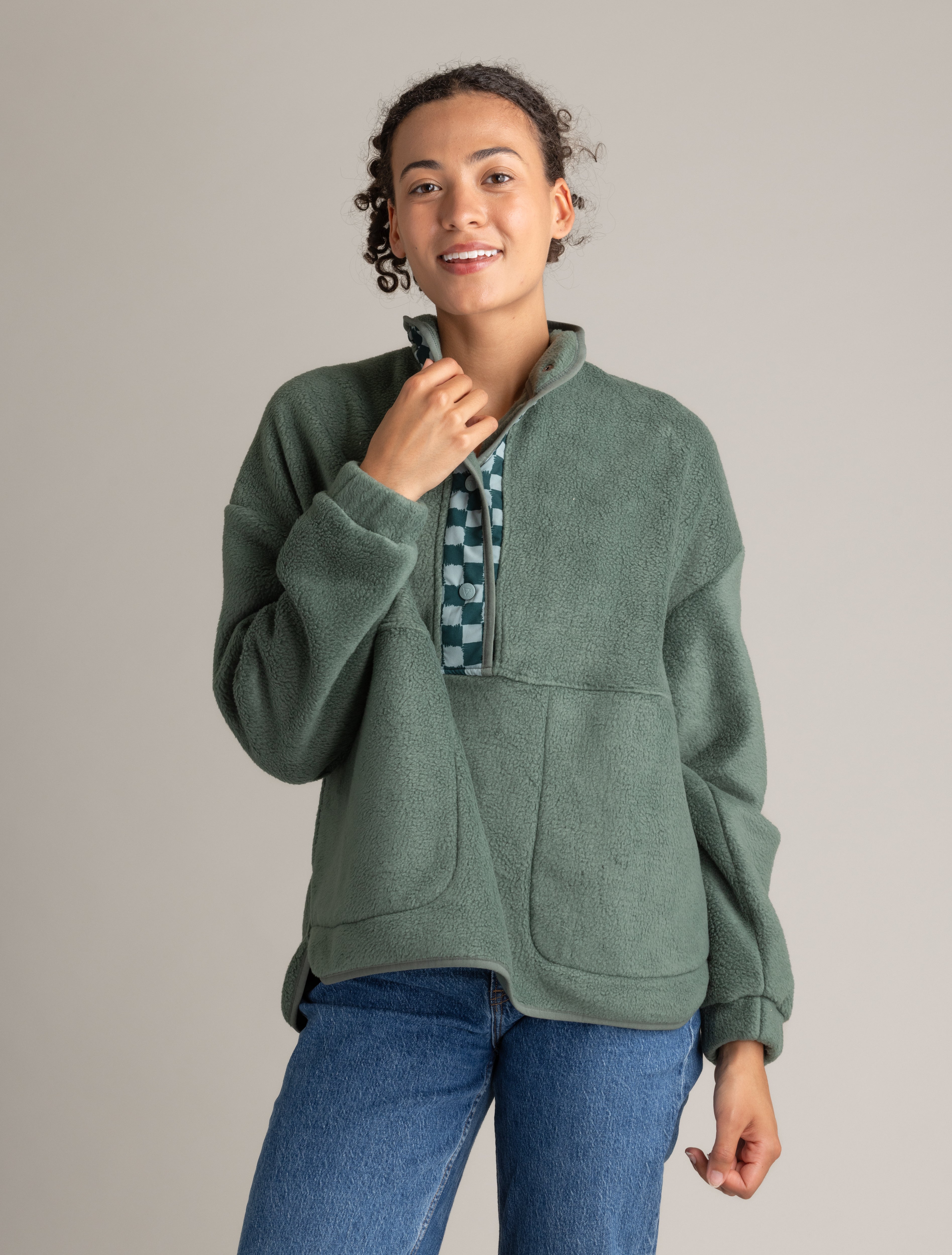 Women's Dawn Heavy Fleece Quarter Snap Pullover - LIV Outdoor