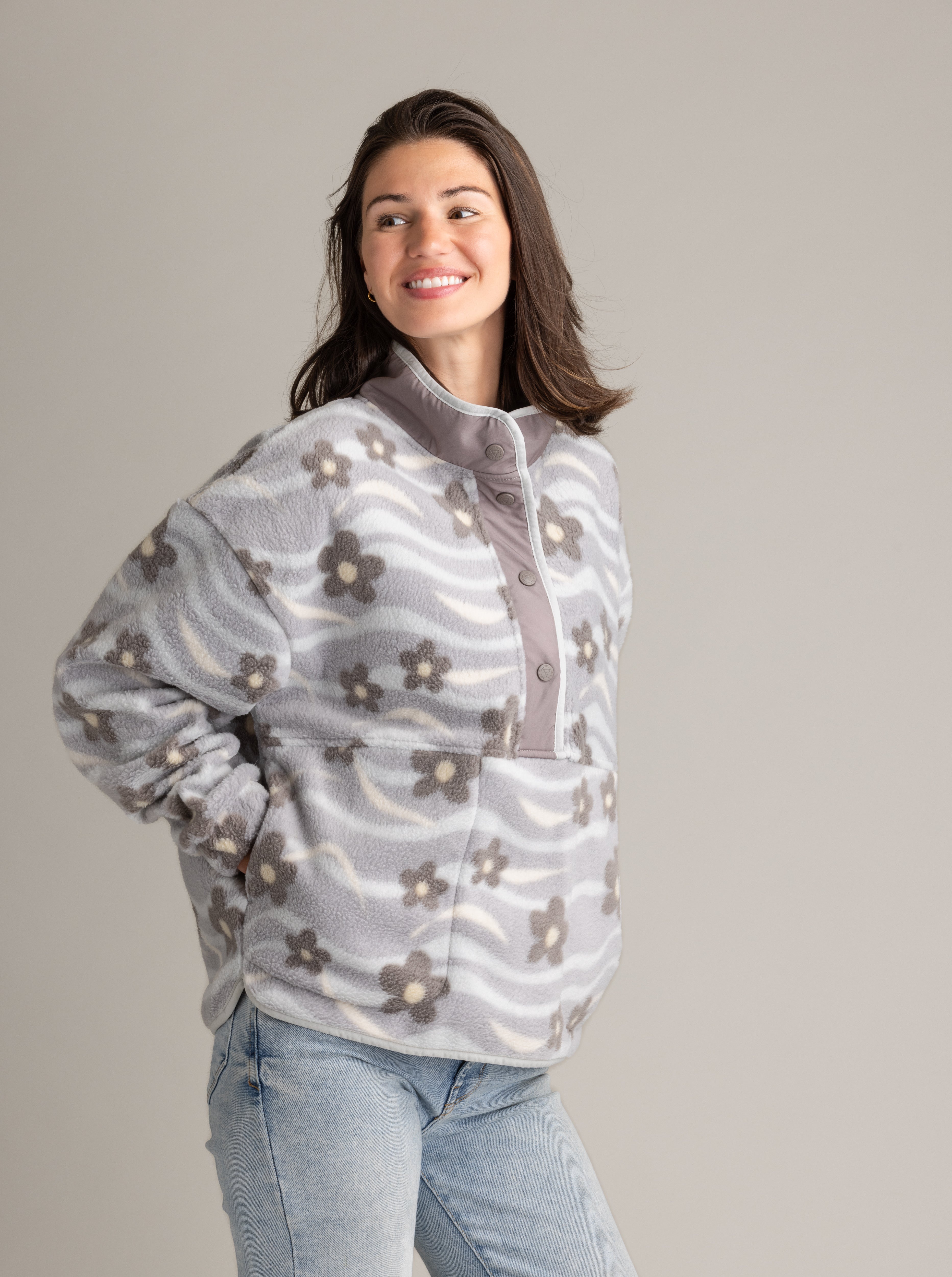 Women's Dawn Heavy Fleece Quarter Snap Pullover - LIV Outdoor