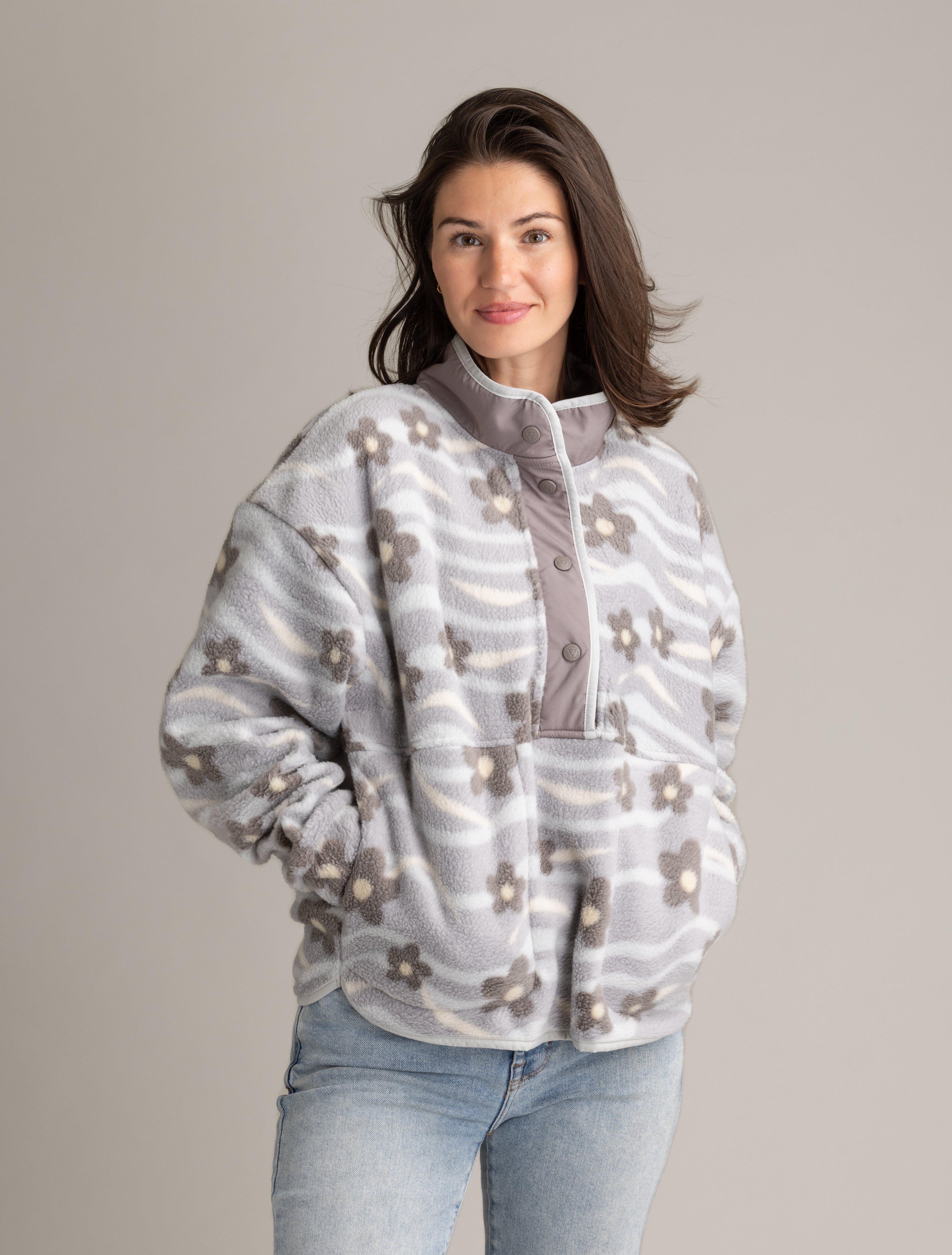 Women's Dawn Heavy Fleece Quarter Snap Pullover - LIV Outdoor