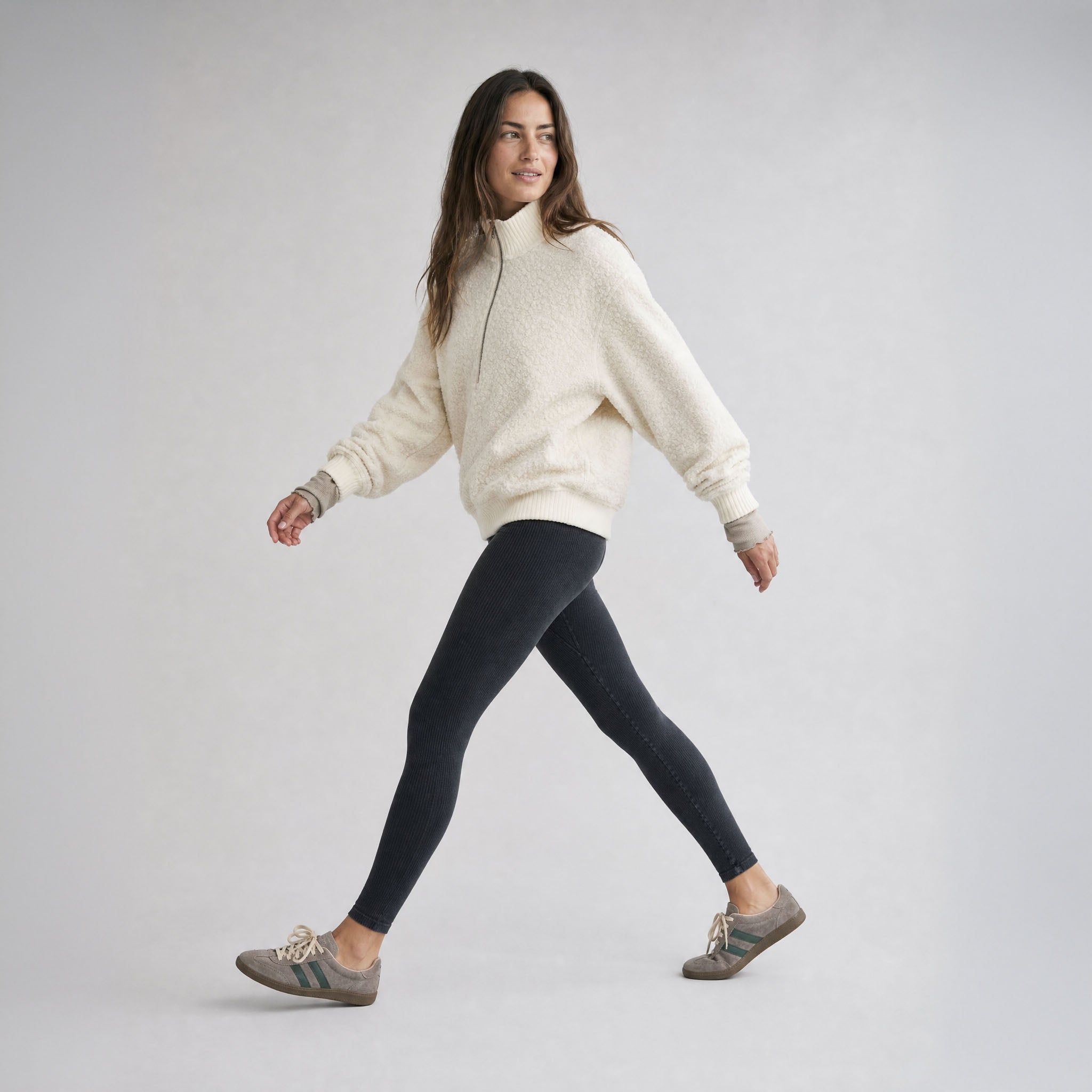 Women's Magnolia Quarter Zip Boucle Pullover