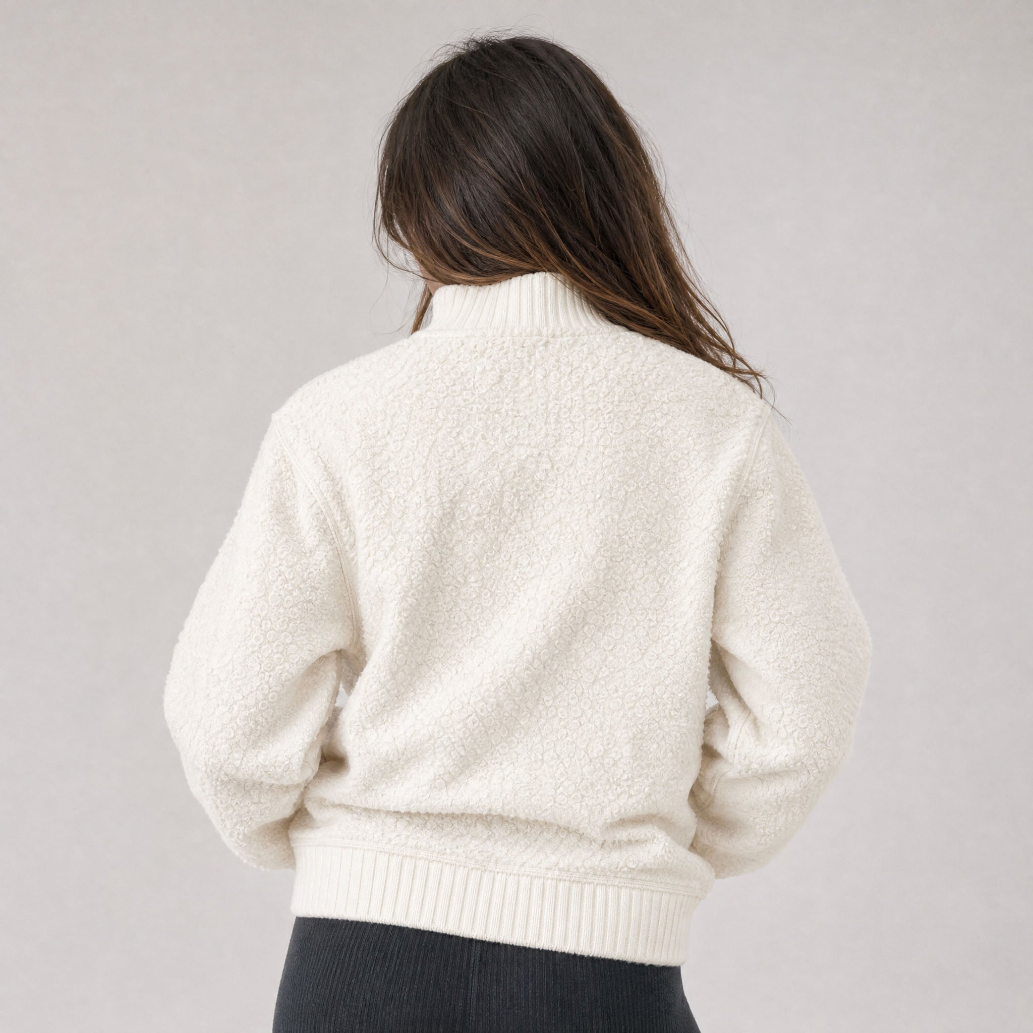 Women's Magnolia Quarter Zip Boucle Pullover