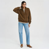 Women's Magnolia Quarter Zip Boucle Pullover