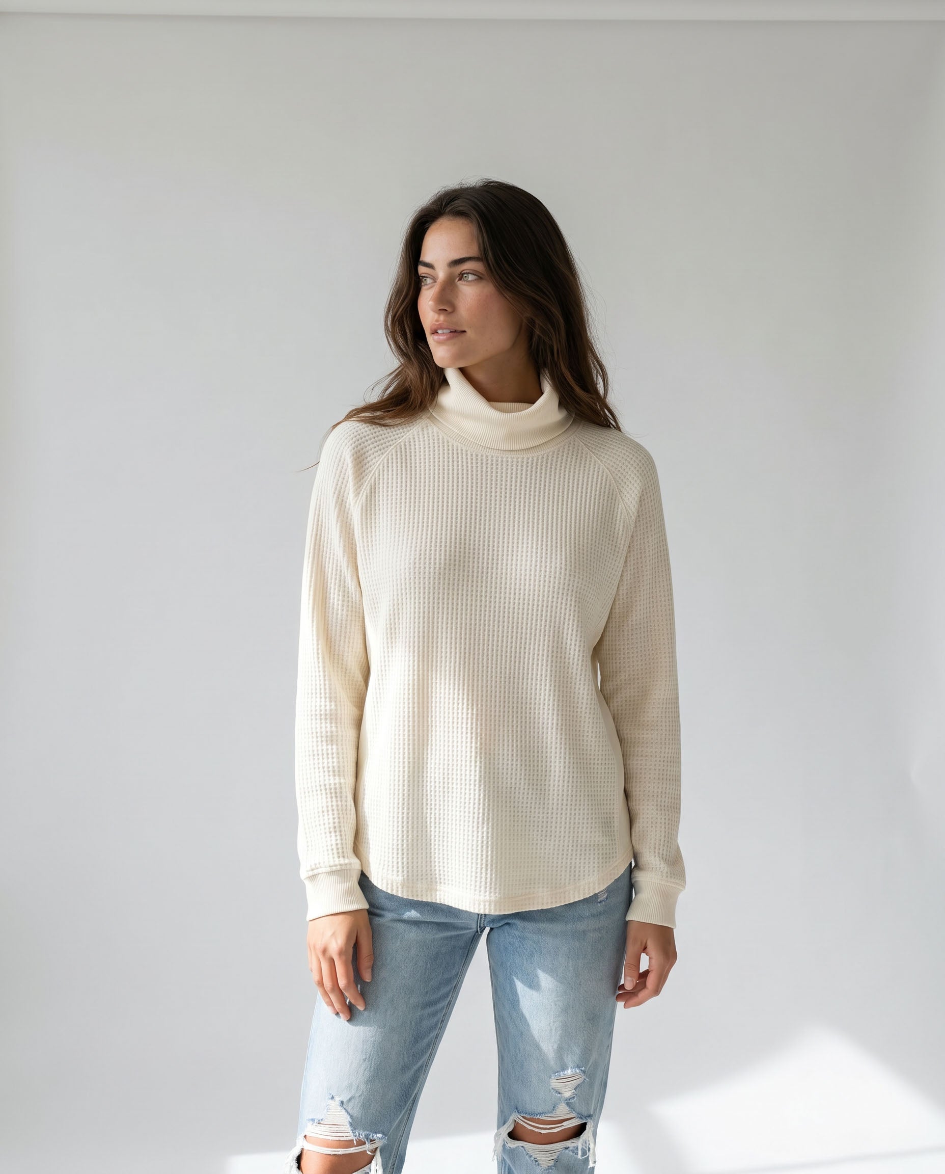 Women's Rae Waffle Cowl Neck