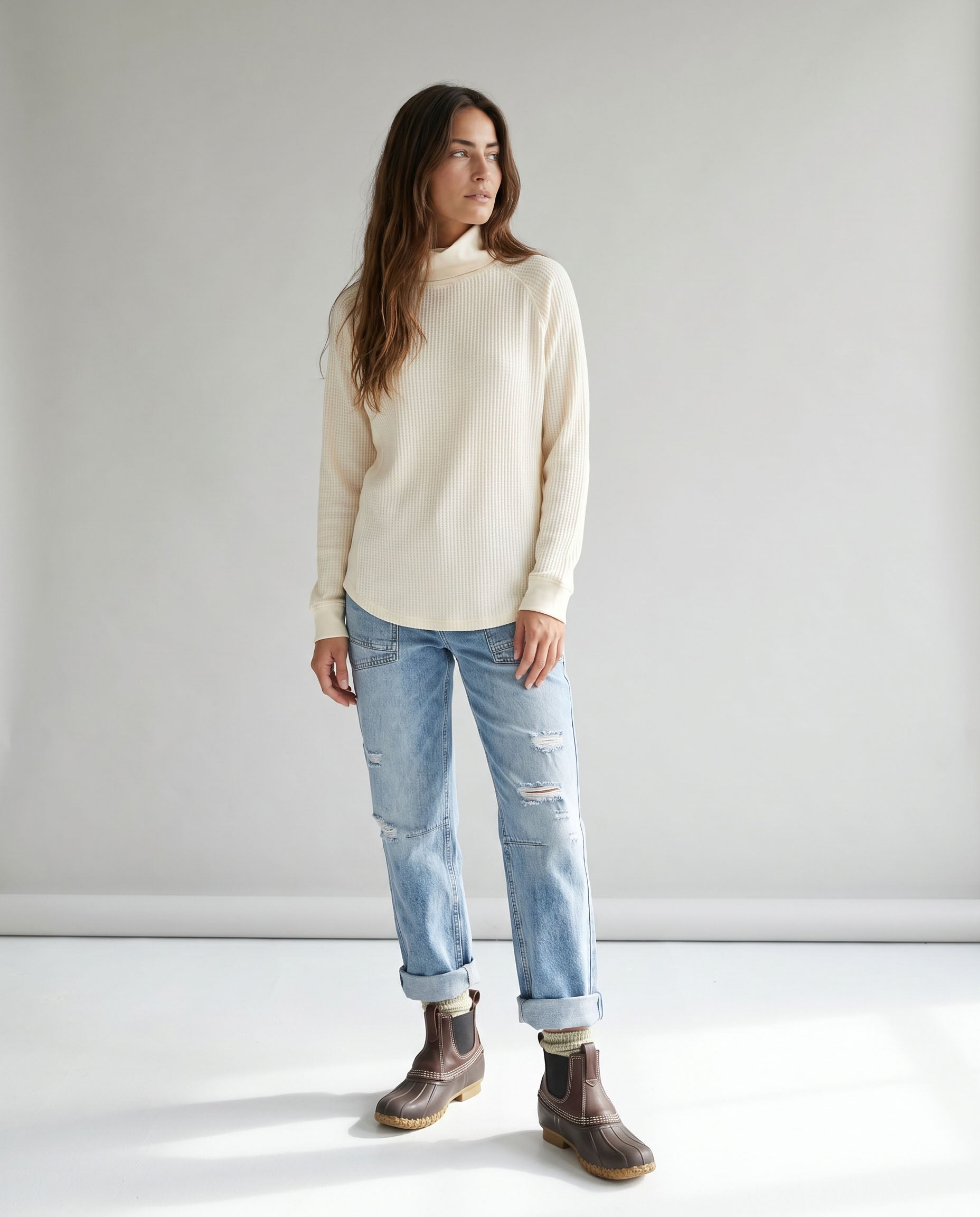 Women's Rae Waffle Cowl Neck