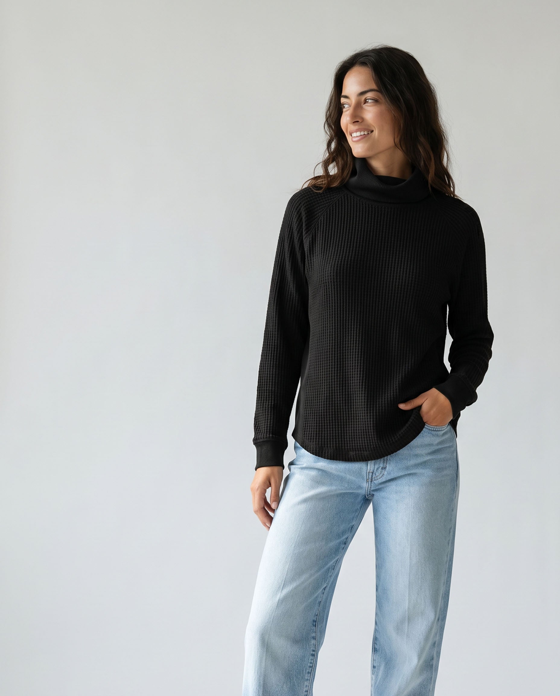 Women's Rae Waffle Cowl Neck