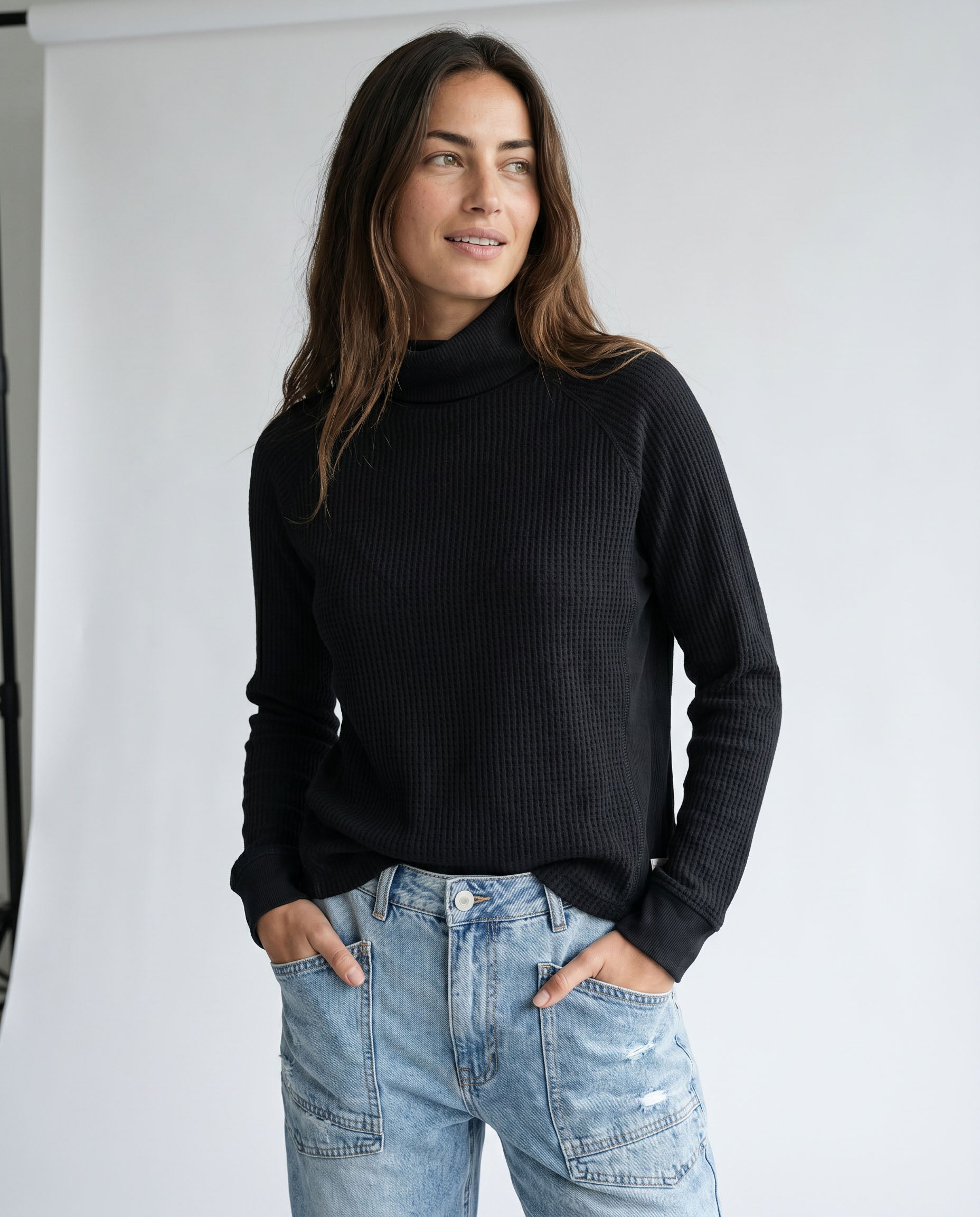 Women's Rae Waffle Cowl Neck