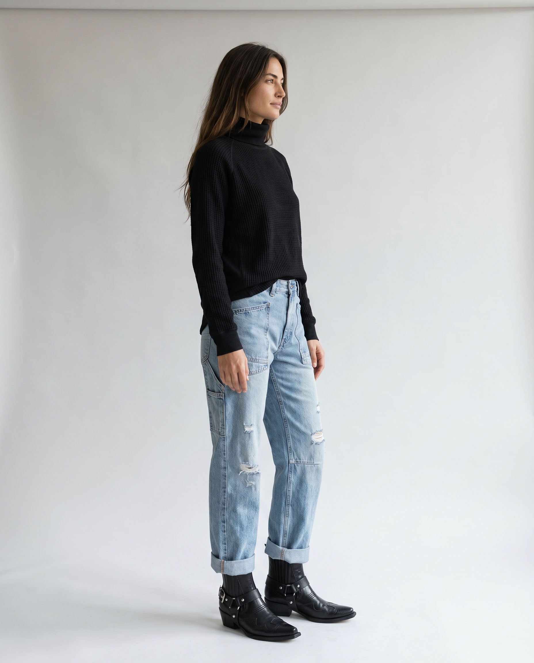 Women's Rae Waffle Cowl Neck
