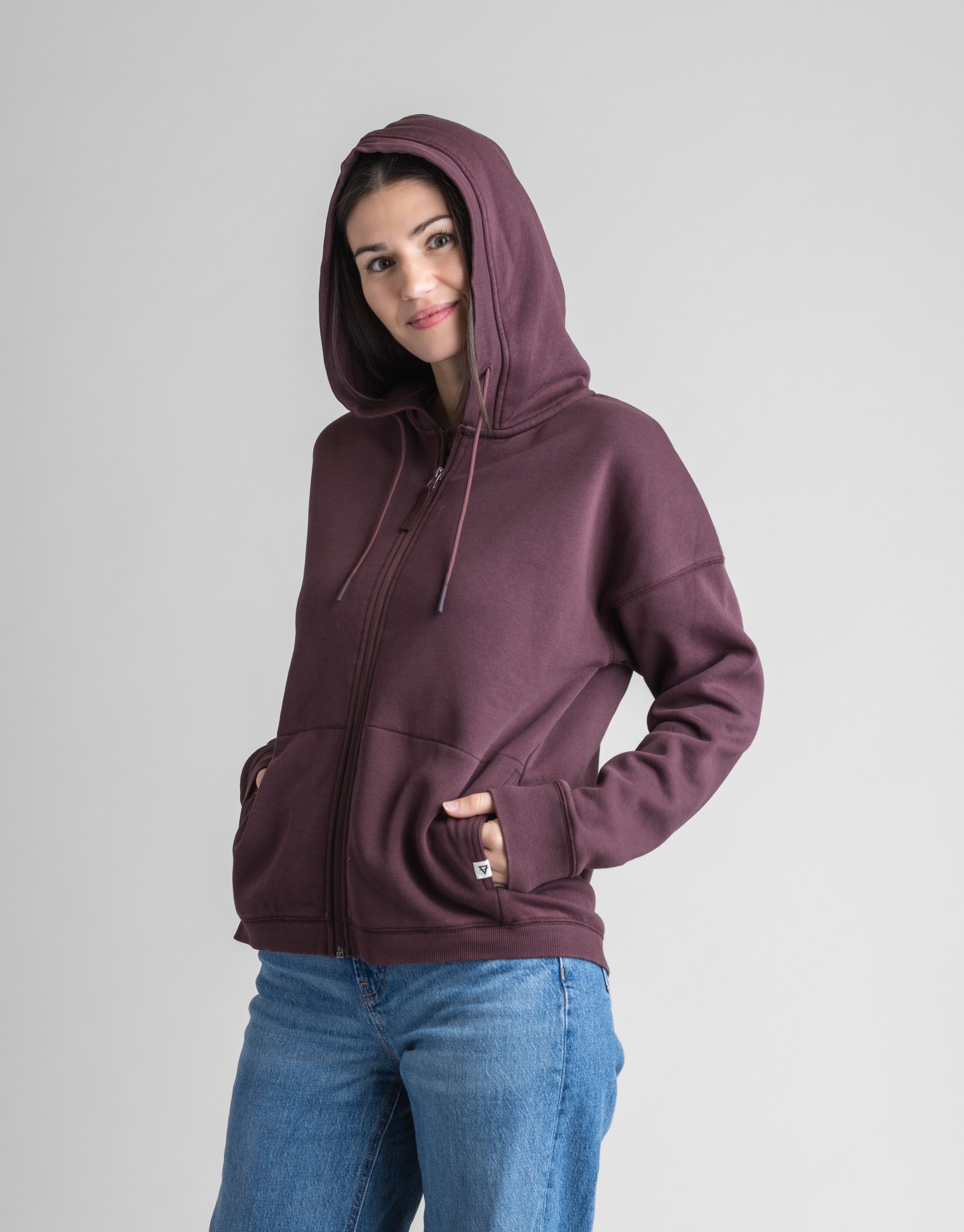 Women's Gabriella Full Zip Hooded Sweatshirt - Stonewashed - LIV Outdoor