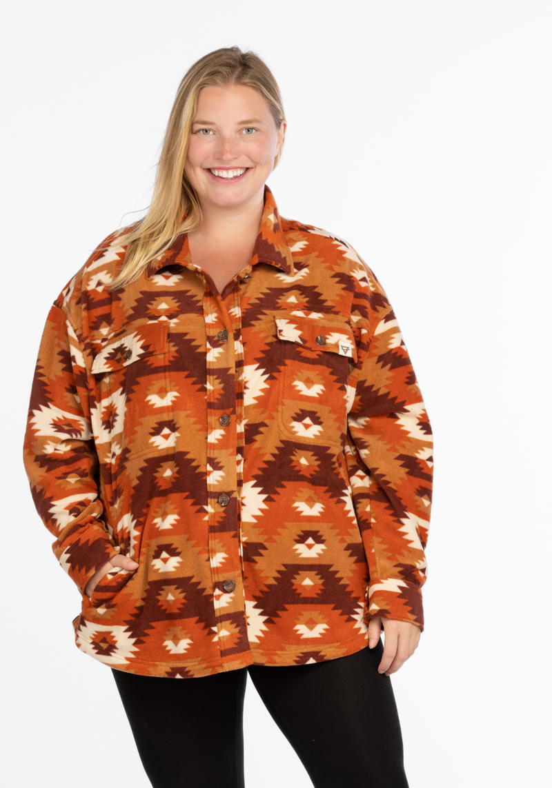Women's Dakota Microfleece Shacket - Plus - LIV Outdoor
