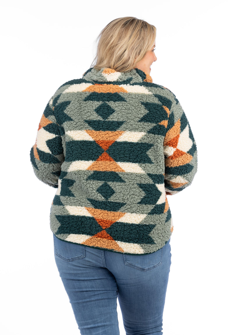 Women's Wiley Sherpa Pullover - Print - Plus - LIV Outdoor