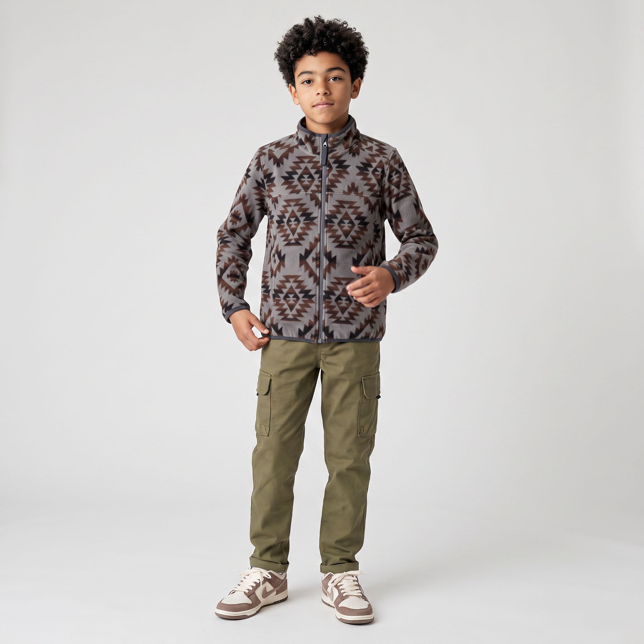 Unisex Trail Microfleece Printed Jacket - Youth Sizing