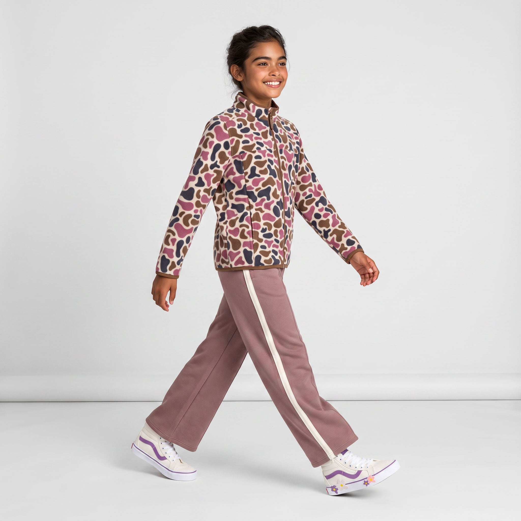 Unisex Trail Microfleece Printed Jacket - Youth Sizing
