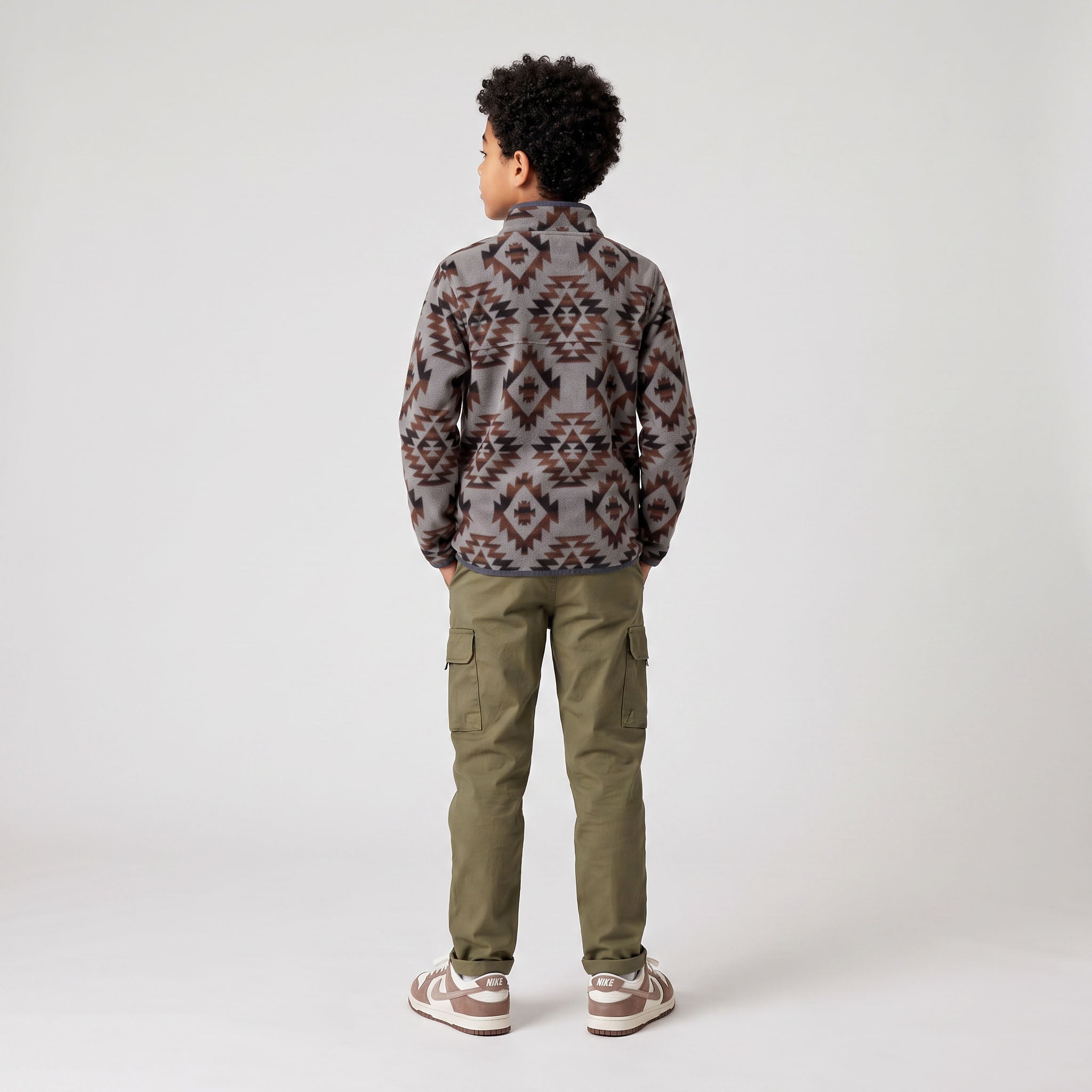 Unisex Trail Microfleece Printed Jacket - Youth Sizing