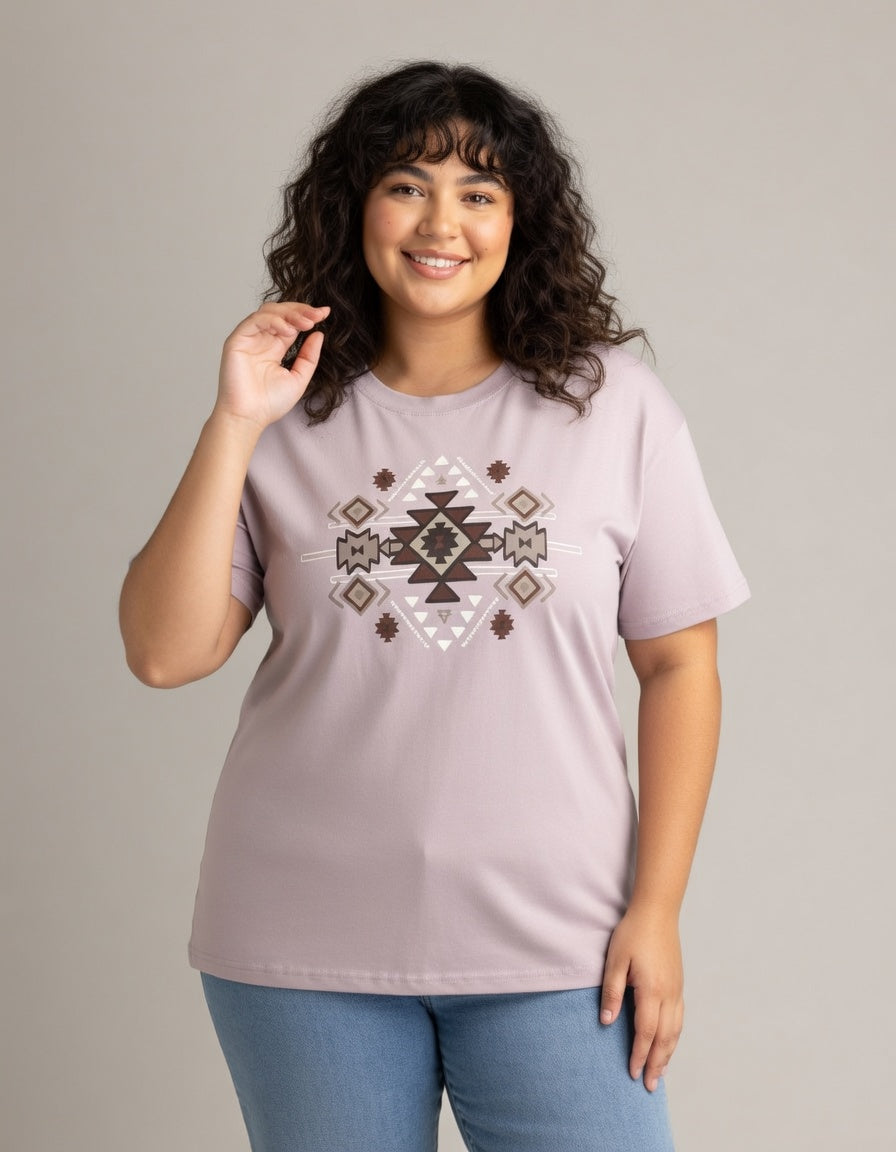 Plus size Women's Reagan Oversized Graphic Tee by LIV Outdoor in stonewashed fabric, featuring bold graphic design and relaxed fit.