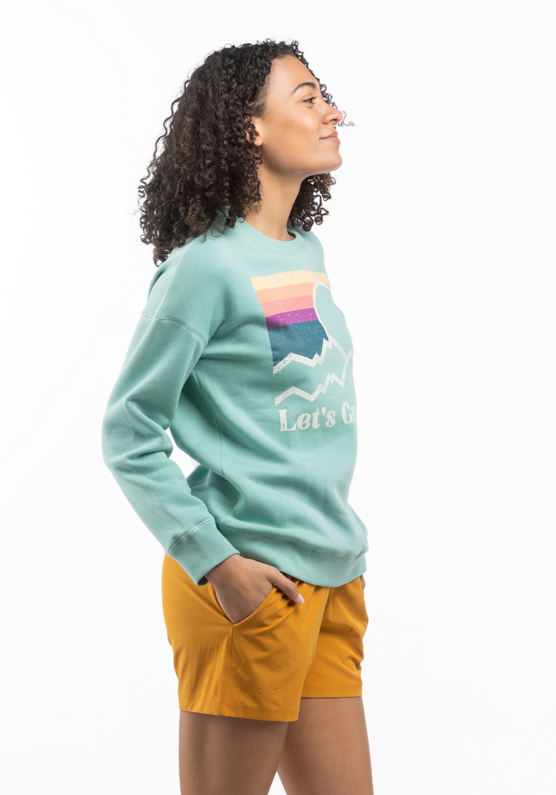 Gabriella Oversized Graphic Crew - WB2562-B - LIV Outdoor